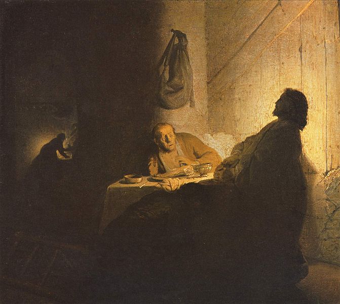 Rembrandt. Le Souper à Emmaüs. 1629 