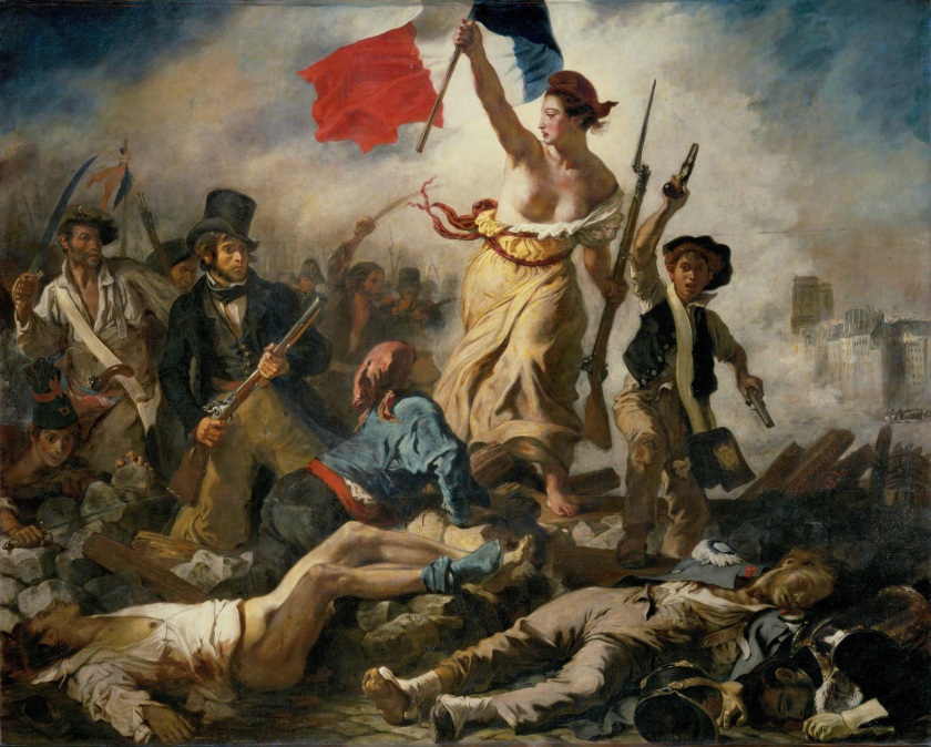 Eugène Delacroix. La liberté guidant le peuple. 1830